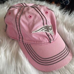 EUC Reebok Pink NE PATRIOTS Baseball Cap with Contrast Stitching